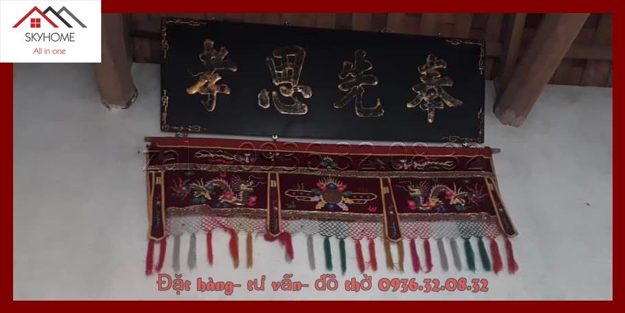 Hoành phi gỗ thờ chữ